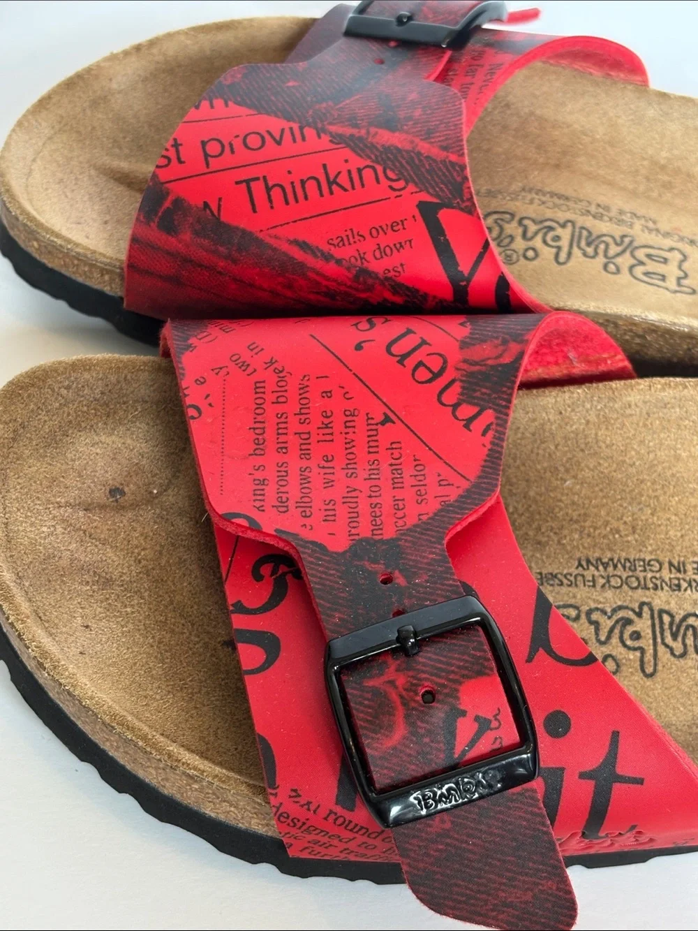 Birki's by Birkenstock Madrid Jeans News Red Style Sandals